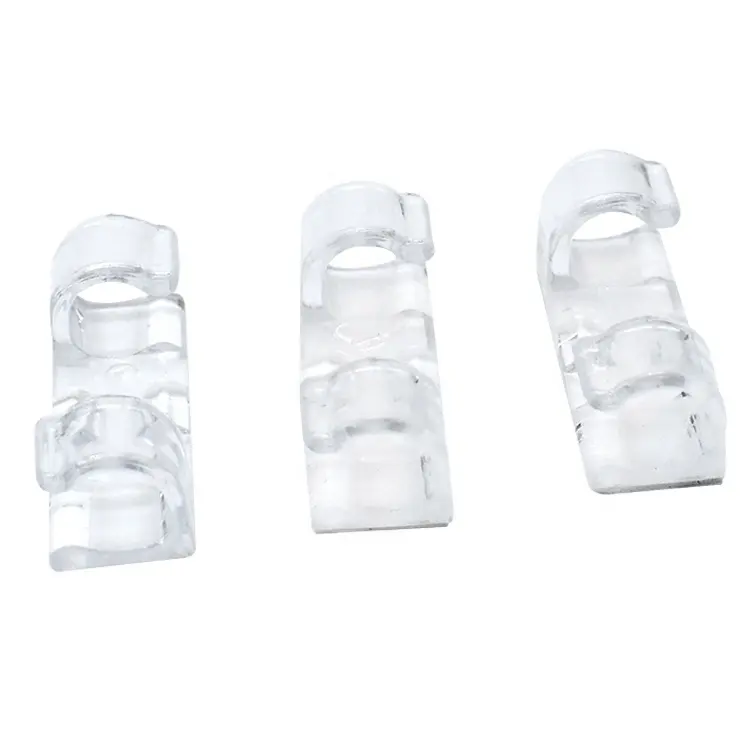 Self-Adhesive transparent Wire Clamp Sticky Clear Cable Clip Management Organizer Drop Wire Holder for TV PC Cable Desk