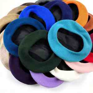 Boina de Lana de Alta Calidad para Mujer, Color Sólido, Forro de Satén, para Invierno, Fiestas, Pesca, con Bordado 3D, Venta al Por Mayor en China - Product Image 2