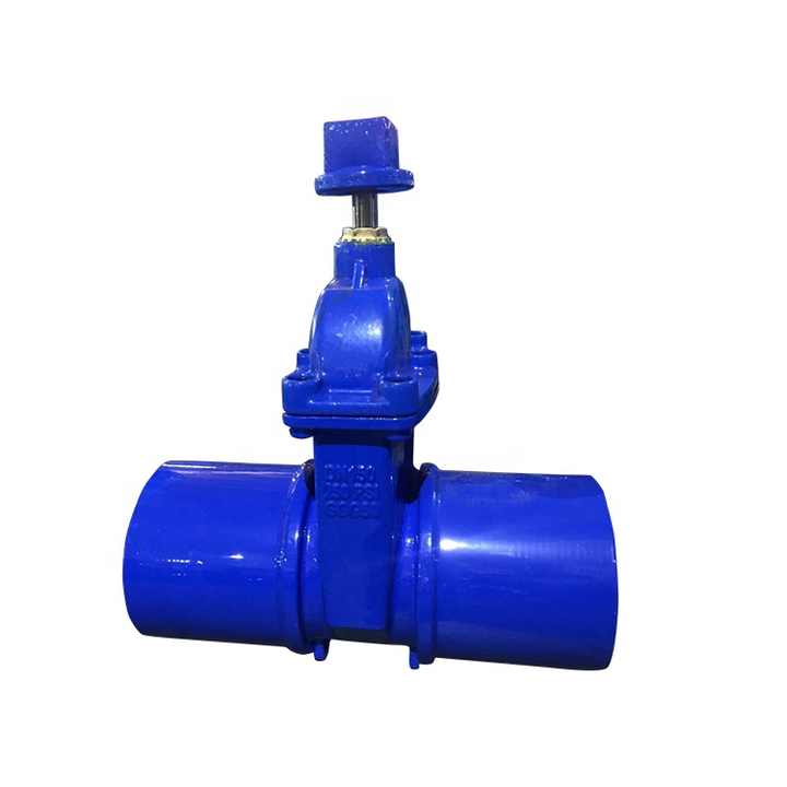 ductile cast iron ggg50 spigot end AWWA C515 DN150 250psi non rising stem resilient seated gate valve