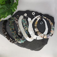 Collier Femme Design Populaire Europe-Amérique Style Bohème Coquillage Nacre Naturelle Sculpté Perles d'Ormeau