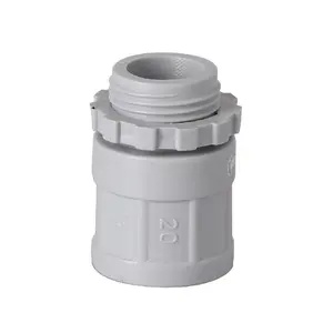 Watermerk Upvc/Pvc/Kunststof/Drukpijpfittingen Leiding Plain Om Adapter Fittingen Te Schroeven