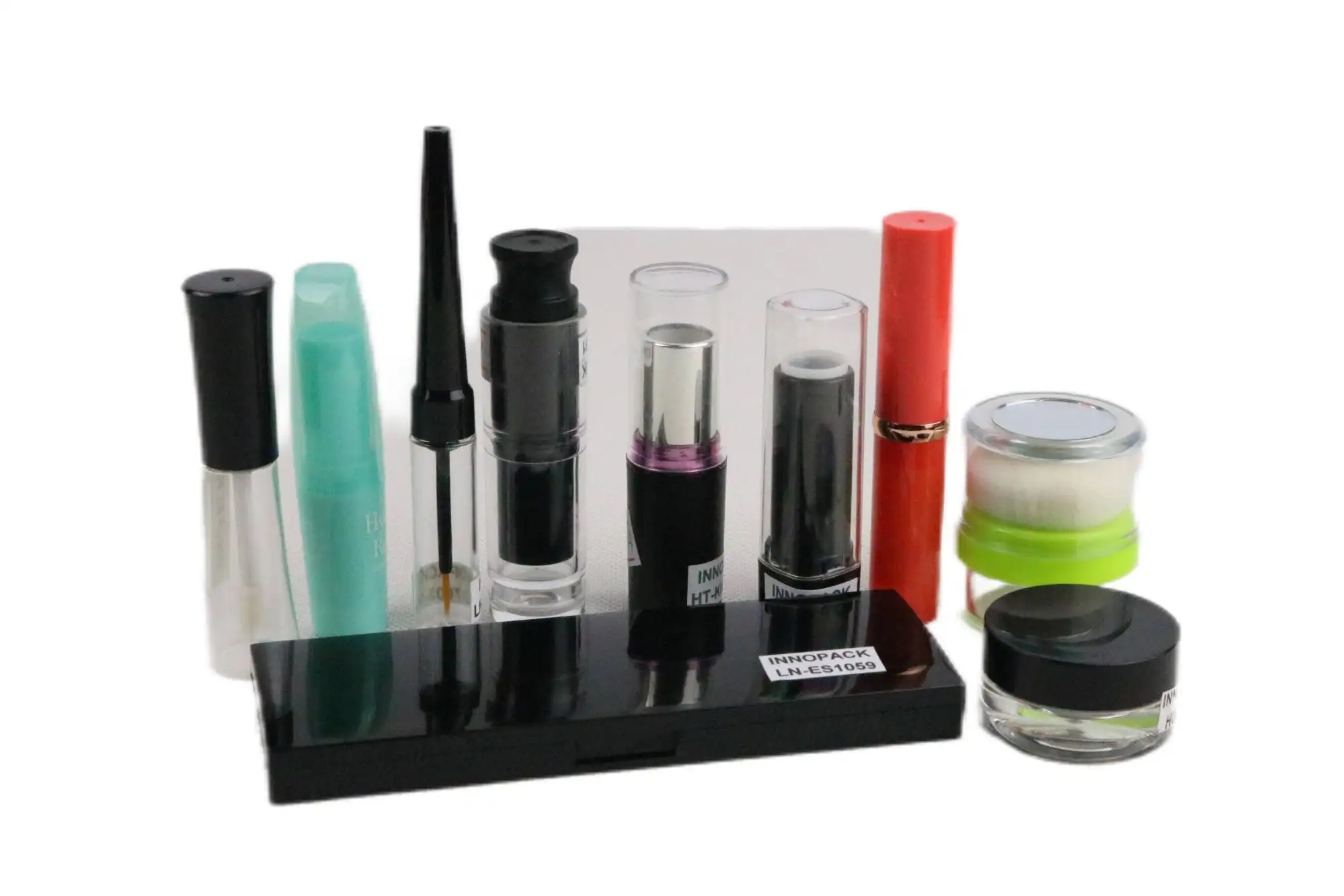 Leeres doppelluftkissen bb grundierung puff kosmetikbehälter hohe qualität kompakt mit spiegel