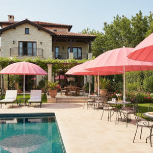 Sombrilla Circular para Exteriores, Venta Directa de Fábrica, para Restaurantes, Jardines, Villas y Hoteles, Sombrilla de Patio - Product Image 3