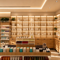 Chaud silence esthétique beauté vente au détail meubles en chêne naturel arc stratifié Spa réception