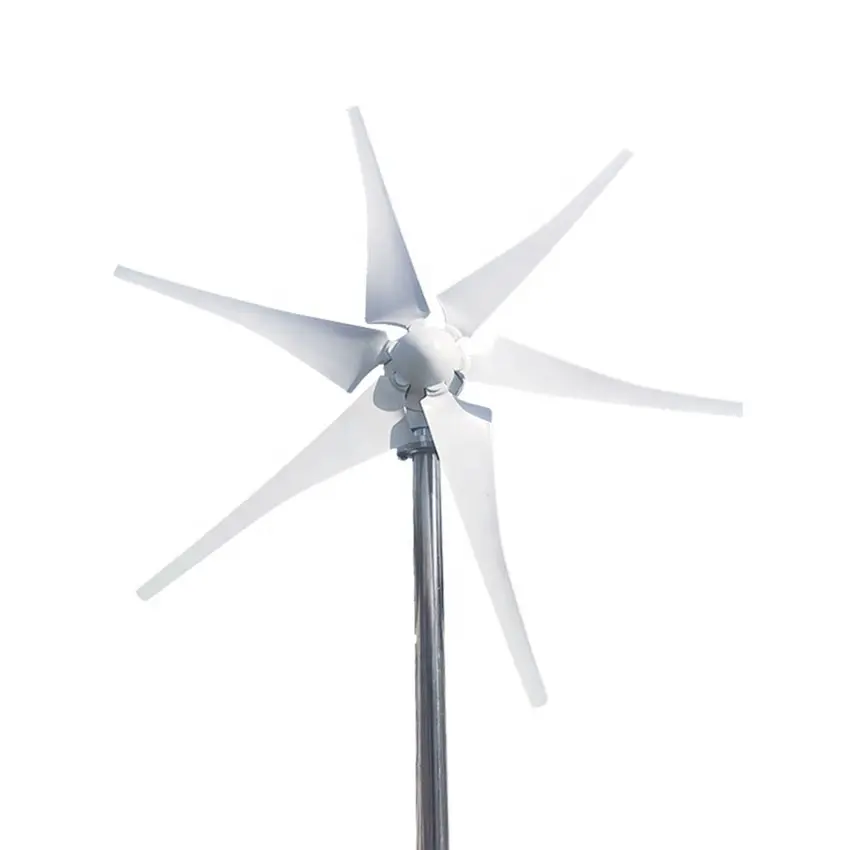 Temiz enerji 1kw 12v 24v 48v yatay rüzgar rüzgar türbini jeneratör ev kullanımı için