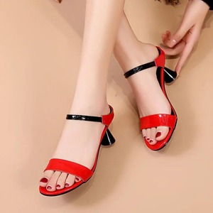 Xuanhui mode été bout ouvert chaussures <span class=keywords><strong>pour</strong></span> femmes talons uniques dames talons pantoufles et sandale - Product Image 1