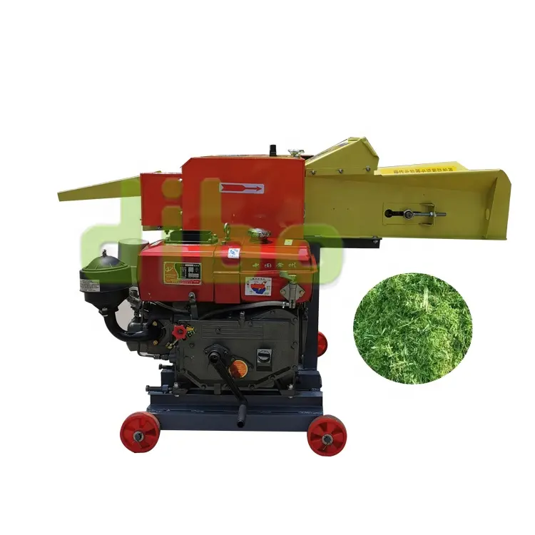 Machine de traitement des aliments pour animaux machine d'alimentation animale pour volaille hachoir à herbe pulvérisateur diesel/électrique/essence coupe-paille de foin d'ensilage