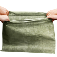 Sacs tissés verts personnalisés grande capacité pour l'emballage de céréales, de semences et d'aliments pour animaux