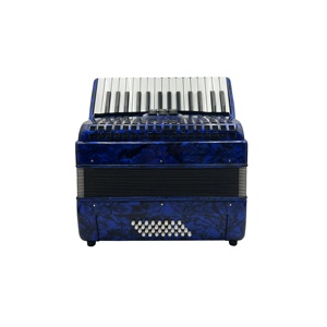 SEASOUND OEM <span class=keywords><strong>Accordéon</strong></span> chromatique de haute qualité à 30 touches, 32 basses, 3 registres, pour étudiants, en bois et celluloïd bleu, clavier de piano JP3032B - Product Image 1