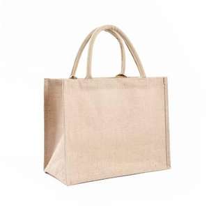 Sacs à <span class=keywords><strong>main</strong></span> en jute de haute qualité avec logo personnalisé Vente en gros directe d'usine pour toutes les saisons-Été Automne Hiver Printemps - Product Image 4