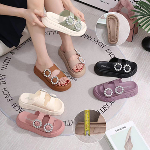 Nueva llegada barato Kenia mujer zapatilla moda verano mujeres zapatillas <span class=keywords><strong>bonitas</strong></span> señoras al aire libre <span class=keywords><strong>Sandalias</strong></span> Zapatos - Product Image 5