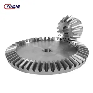 China Forging Crusher Spare Parts Meshing Angle Steel Gears 2pcs 90 Degree Bevel Gears