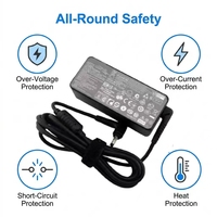 Chargeur secteur pour ordinateur portable 65W 20V 3.25A DC 4.0 1.7mm Long Shell compatible avec Lenovo ThinkPad IdeaPad Yoga