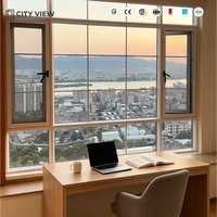 Ventanas de Triple Cristal con Rotura de Puente Térmico de Aluminio de Alta Calidad y Eficiencia Energética, Estilo Europeo, para Casas Pasivas