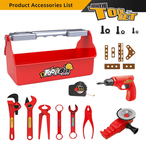 JinYing Interesting Craftsman Red 22 Pieces Net Bag Screwdrivers Power <b>Tools</b> Kit <b>Set</b> Box for Boys - Product Image 3