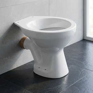WC suspendu sans réservoir en céramique chinoise, blanc, à siphon en S, sans bride, homologué CUPC, pour hôtel - Product Image 2