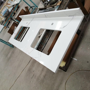 Nhà Máy Sử Dụng Trắng Granite Acrylic Tích Hợp Đôi Hiện Đại Băng Ghế Dự Bị Truy Cập Hàng Đầu Phòng Tắm Gốm Vanity Tops - Product Image 3