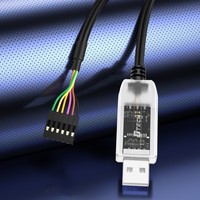 DTECH 1M USB A a Serial TTL 6 pines 3,3 V UART Cable convertidor de nivel con chaqueta negra