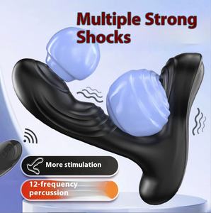Produkte für Erwachsene Männliches Prostata-<span class=keywords><strong>Massage</strong></span> gerät Männliches und weibliches Anal gerät Drahtlose Fernbedienung Slapping Vibration Anal Plug - Product Image 2