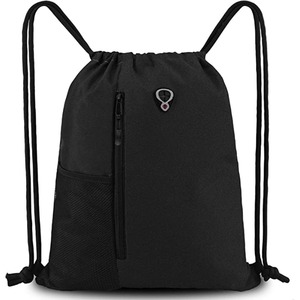 Women Men <b>Waterproof</b> Polyester Custom Logo Printed Size Large Mesh Sports Gym Pocket Makeup Backpacks <b>Drawstring</b> <b>Bag</b> With Zipper - Product Image 1