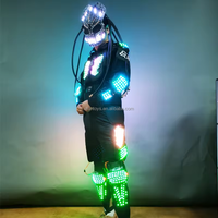Efun quantité minimale de commande 1 PCS Sept-couleur Lumineux LED alien bar Halloween Stage Performance Costume Party Dancing Laser Stage Light Suit