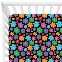 Drap-housse moderne personnalisé sans MOQ pour enfants, en bambou/spandex, simple couche, lavable, motif floral, toutes saisons