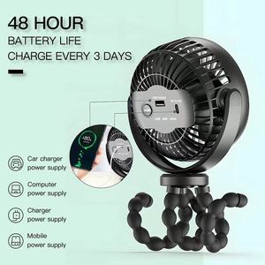Refrigeración por <span class=keywords><strong>aire</strong></span> recargable portátil pulpo cochecito de bebé ventilador Flexible trípode Clip ventilador - Product Image 2