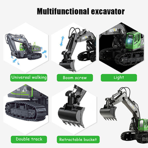 Gran oferta Huina RC excavadora aleación cubo 1/<span class=keywords><strong>18</strong></span> <span class=keywords><strong>escala</strong></span> 2,4 GHz 11CH 1558 Control remoto eléctrico excavadora camión de construcción para niños - Product Image 3