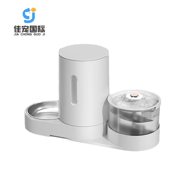 New Design 2-in-1 Automatic Collapsible Modern Pet Food Feeder 1.8L Water Dispenser Drinking Fountain Smart Feeder for Cats Dogs