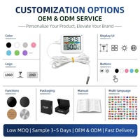 Nouvel Arrivage OEM ODM Hygrothermomètre Numérique Capteur Jack 2,5 mm Mesure Précise de l'Humidité et de la Température Étanchéité IP43 en Plastique