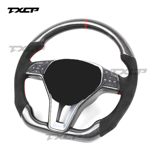 Volant en fibre de carbone compatible avec <span class=keywords><strong>Mercedes</strong></span>-Benz W204 Classe C C350 C300 C280 C63 E63 G63 S63 G65 GT63 GTS GLA GLB GLC W222 W220 - Product Image 2