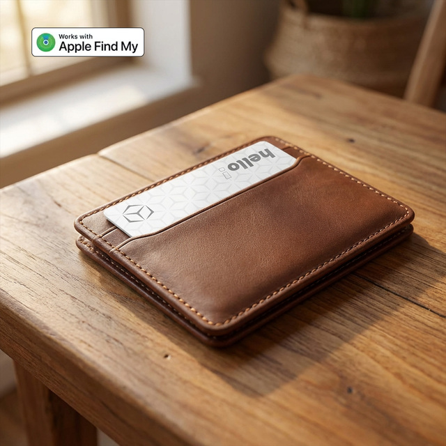 Custom MFi Certified for Air Tag Ultra Thin Rechargeable Wallet Tracker Card Smart Finder for Find My GPS Plastic