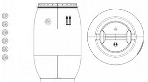 Moule à percussion en plastique, baril de 50 m, 200l, 55 gallons, en plastique - Product Image 5