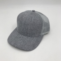 Sombreros de camionero en blanco de 6 paneles personalizados Gorras lisas para hombre Sombreros de malla para correr