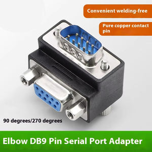 Adaptador de Puerto Serie RS232, Ángulo Recto de 90 Grados, Codo de 270 Grados, Cabezal de Conversión Macho-Hembra de 9 Pines DB9, Salida CC, Protección OTP - Product Image 4