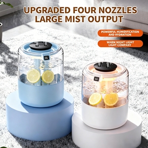<span class=keywords><strong>Humidificador</strong></span> de Aire con Lámpara de Atardecer, Diseño Personalizado OEM, Ultra Silencioso, con Tanque de Agua Transparente de 1.5L y Vapor Cálido <span class=keywords><strong>para</strong></span> el Hogar - Product Image 5