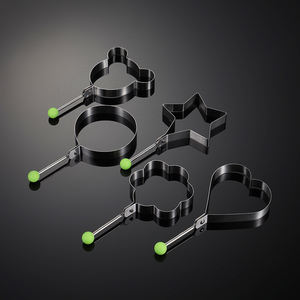 Spiegelei Form Edelstahl Ei Wilderer Ringe Mit Silikon Griffe Verschiedene Formen Pfannkuchen form Kekse Hersteller Backen 4004006 - Product Image 6