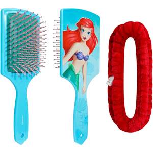 Ensemble brosse à cheveux et bandeau spa Disney Ariel de la Petite Sirène pour filles – Kit de toilettage amusant pour démêler et prendre soin de soi - Product Image 1
