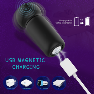 Producto Vibrator silikon seksual 9 getaran, penghilang Stress, relaksasi otot 9 getaran, pengisian daya magnetik nirkabel - Product Image 6