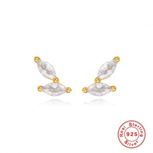 Boucles d'oreilles minimalistes en argent sterling S925, clous ronds capitonnés, accessoire pour les employés de bureau - Product Image 5