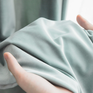 Mùa hè của Anne sang trọng nhung ánh sáng màu xanh nhạt màu xanh bột màu xanh phòng ngủ phòng khách dày bóng lụa nhung rèm - Product Image 5