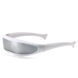 Gafas de sol futuristas personalizadas para hombre y mujer, lentes de sol de una pieza con personalidad para fiesta, gran oferta, 2022