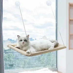 เสื่อสำหรับแมวแบบนุ่มพับได้สำหรับหน้าต่างบ้านแมวเปลญวน