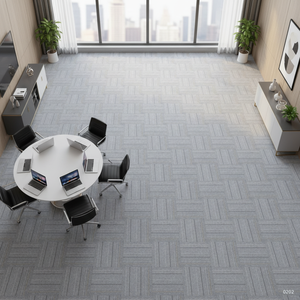 Dalles de moquette commerciales modernes en PP 50*50cm |   Conception à emboîtement, facile à <span class=keywords><strong>coller</strong></span> et à dé<span class=keywords><strong>coller</strong></span>, pour les espaces de bureau - Product Image 3