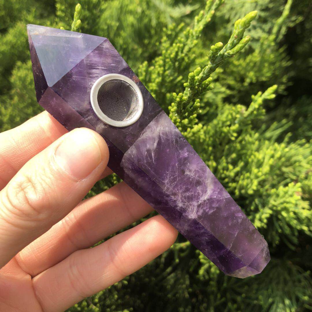 Высококачественные курительные трубки из натурального аметиста и кварца