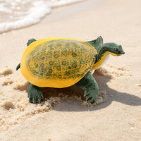 Modèle d'animal marin réaliste en PVC solide, tortue à coquille molle, jouet éducatif pour l'apprentissage de la maternité, assemblage d'aquarium, best-seller transfrontalier
