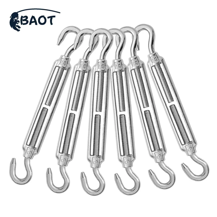 Thép không gỉ M8 cho Wire Rope SS304 móc và mắt đóng cửa cơ thể turnbuckle