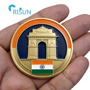 Souvenirs personnalisés Inde Drapeau indien Forces armées Pièces commémoratives métalliques Pièces <span class=keywords><strong>de</strong></span> défi personnalisées Inde - Product Image 4