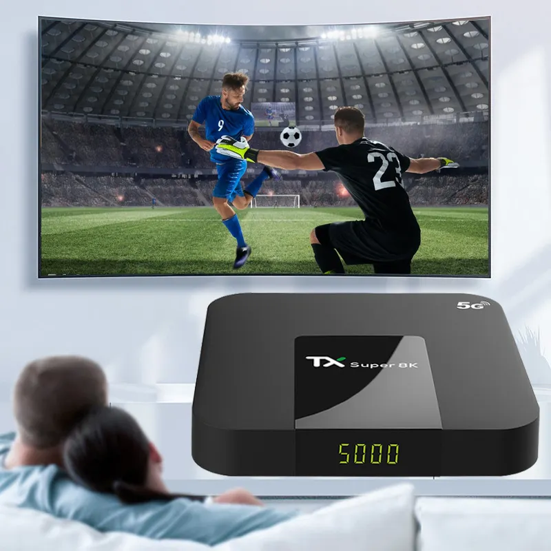 วิดีโอดาวน์โหลดภาพยนตร์เต็มรูปแบบ Iptv Set Top Box สมาร์ท4K Android Tv Box