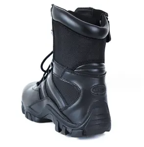 DFA6 AK Aeisk sepatu bot kulit sapi asli, sepatu bot panjang tahan air, sepatu tempur cepat bahan kulit sapi asli warna hitam